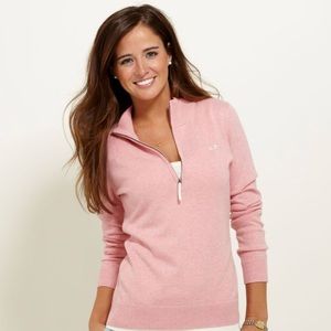 Vineyard vines quarter zip pink